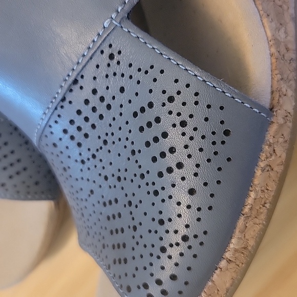 Clark's Lafley Joy Leather Cork Wedge Size 9 - Picture 3 of 9